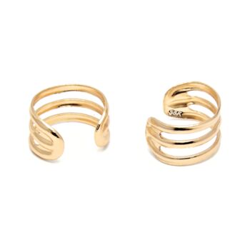 Janette 18k Gold Plated Sterling Silver Ear Cuffs, 2 of 4