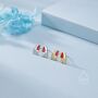 Baby Robin Bird Stud Earrings In Sterling Silver, thumbnail 3 of 12