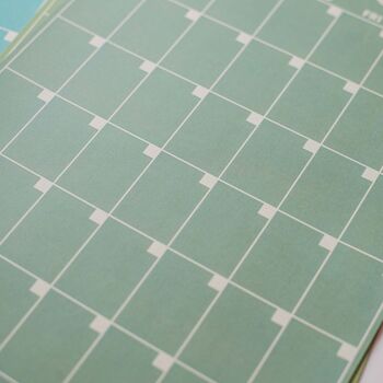 A4 Monthly Undated Wall Planner | 12 Pages | Blue Green, 7 of 10