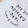 Personalised White Our 1st Mother's Day Bodysuit, thumbnail 2 of 3