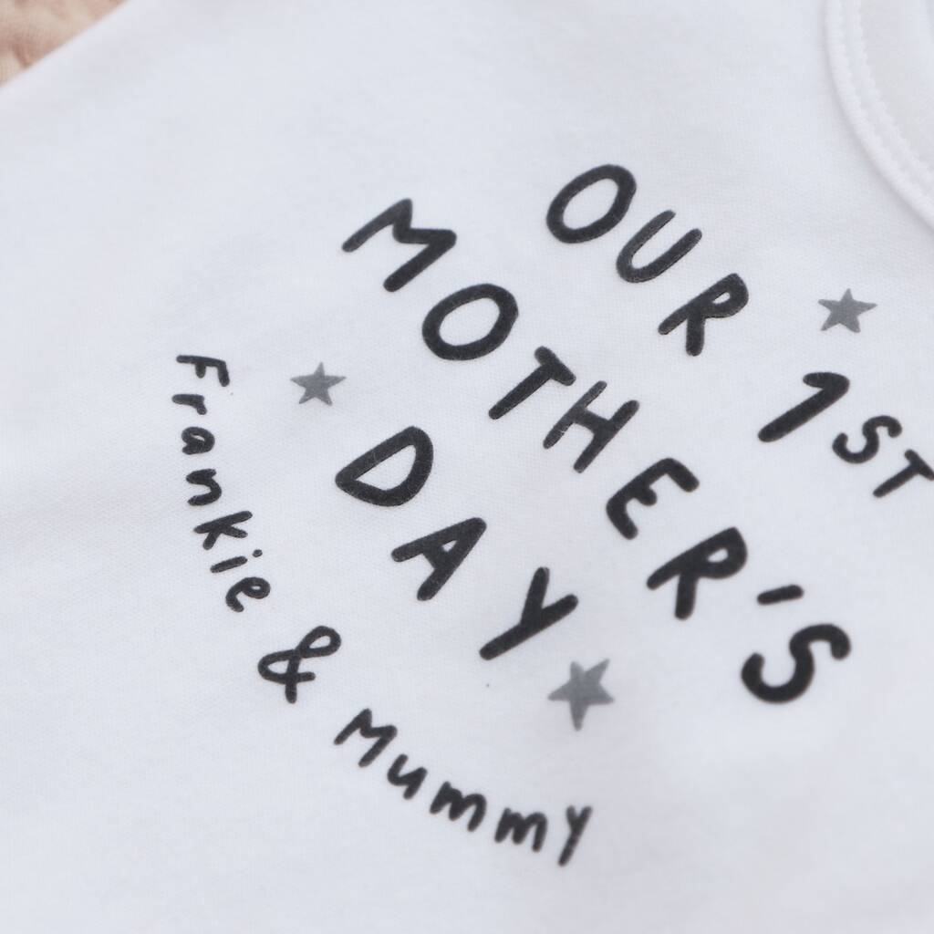 Baby's First Mother's Day Bodysuit - Cotton Romper With Snap Closure For Newborns