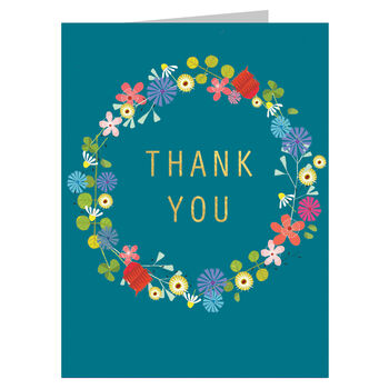 Mini Gold Foiled Thank You Card Pack, 2 of 5