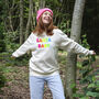 Neon Rainbow Santa Baby Christmas Sweatshirt Jumper, thumbnail 2 of 6
