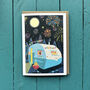 Caravan Camping And Firewworks Outdoors Blank Card, thumbnail 1 of 3