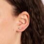 Mini 9ct Gold April Birthstone Stud Earrings, thumbnail 3 of 7