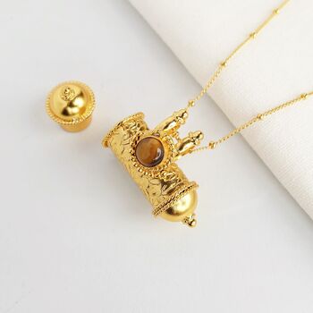Gold Plated Prayer Locket Necklace, 4 of 5