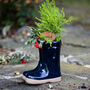 Personalised Blue Welly Planter, thumbnail 1 of 10