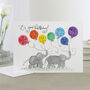 'It's Your Birthday' Elephants Birthday Card, thumbnail 1 of 3