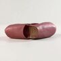 Handmade Moroccan Pink Leather Babouche Slippers, thumbnail 4 of 5