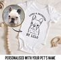 Personalised Outline Dog Drawing Baby Bodysuit, thumbnail 1 of 3