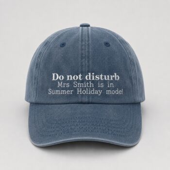 Personalised Summer Holiday Mode Teacher Cap, 2 of 11