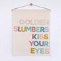 'Golden Slumbers Kiss Your Eyes' Fabric Banner, thumbnail 2 of 2