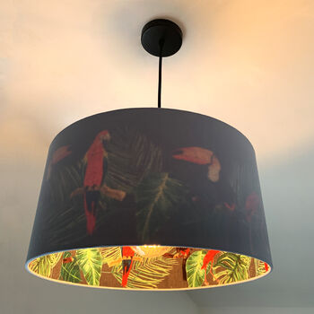 Lampshade With Tropical Rainforest Lining, 12 of 12