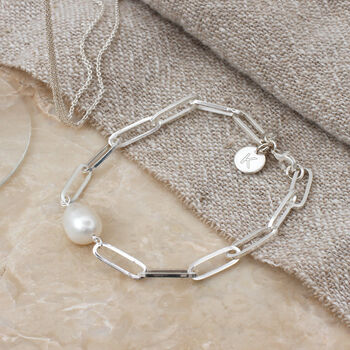 Personalised Sterling Silver Or Gold Pearl Bracelet, 2 of 4