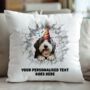 Personalised Old English Sheepdog Birthday Break Through Dog, thumbnail 5 of 8