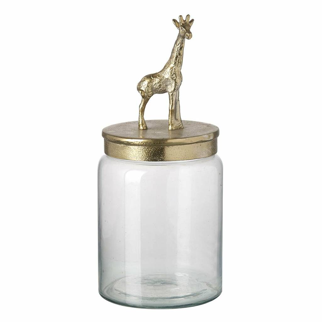Gold Elephant Decorative Storage Jar By Ella James