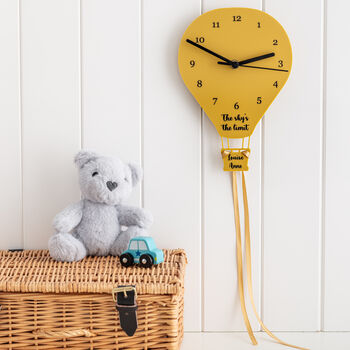 Children's Hot Air Balloon Personalised Clock, 4 of 6