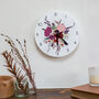 Floral Bouquet Acrylic Wall Clock, thumbnail 5 of 5