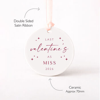 Last Valentines As A Miss Stars Design Bottle Tag Gift, 5 of 12