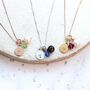 Personalised Birthstone Crystal And Charm Necklace, thumbnail 7 of 13