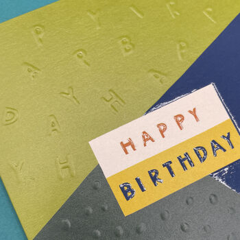 Luxe Simple 'Happy Birthday' Masculine Birthday Card, 2 of 2