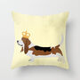 Basset Hound Dog On Cushion, thumbnail 1 of 2