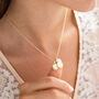 Tiny Solid Gold Name Charm Necklace, thumbnail 3 of 5