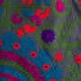 Embroidered Suzani Shoulder Bag In Dark Grey, thumbnail 6 of 12