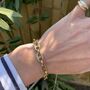 Maddox Yellow Gold Plated Marina Link Bracelet, thumbnail 3 of 4