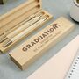 Personalised Graduation Wooden Pen And Pencil Set, thumbnail 1 of 2