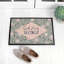 Personalised Spring Blossoms Rubber Doormat, thumbnail 2 of 5