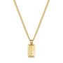 Small Ingot Men's Necklace 18 K Gold Plated Steel, thumbnail 1 of 6