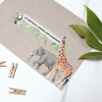 First Birthday Time Capsule Cards: Safari, 3 of 4
