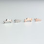 Sterling Silver Bunny And Carrot Stud Earrings, thumbnail 2 of 5