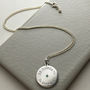 Birthstone Latitude And Longitude Necklace In Silver, thumbnail 2 of 2