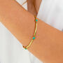 Holi Jewel Turquoise Bangle In Silver Or Gold Plated, thumbnail 2 of 12