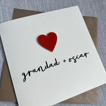 Grandad And Child's Name Father's Day Card, 5 of 5