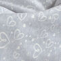 Personalised Grey Heart Baby Blanket, thumbnail 7 of 7