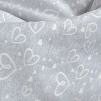 Personalised Grey Heart Baby Blanket, 7 of 7