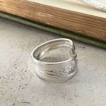 Lasting Rose Vintage Spoon Ring, 3 of 5