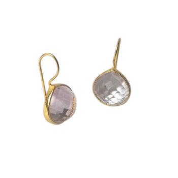 Crystal Gold Earrings Gift For Her, 2 of 3