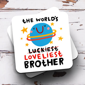 Personalised Mug 'World's Luckiest Brother', 3 of 3