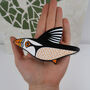 Handmade Wooden Flying Puffin Wall Hanging, thumbnail 8 of 11