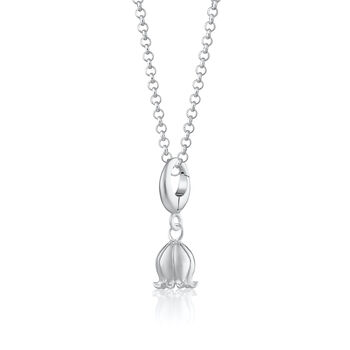 Lily Of The Valley Flower Charm Necklace, Sterling Silver Or Gold Plated, 10 of 10