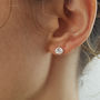 Tiny Flower Silver Studs, thumbnail 2 of 3