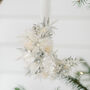 Gold Crescent Moon Dried Flower Christmas Bauble, thumbnail 4 of 4