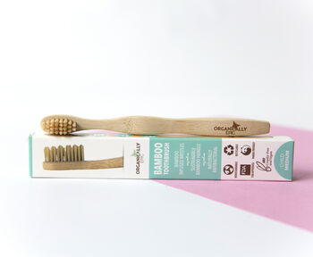 Children's Bamboo Toothbrush With Bamboo Bristles, 4 of 9