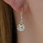 Sterling Silver Daisy Earrings, thumbnail 3 of 6
