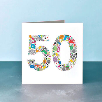 Mens Hobbies 50th Birthday Card, 3 of 4
