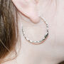 Handmade Irregular Sterling Silver Hoop Earrings, thumbnail 6 of 7